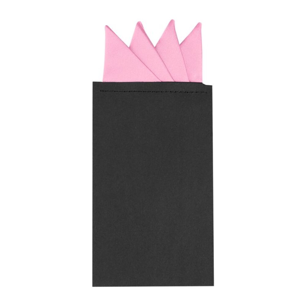 Pre-Folded Pocket Squares Triangles Suit Handkerchief One Size Pink